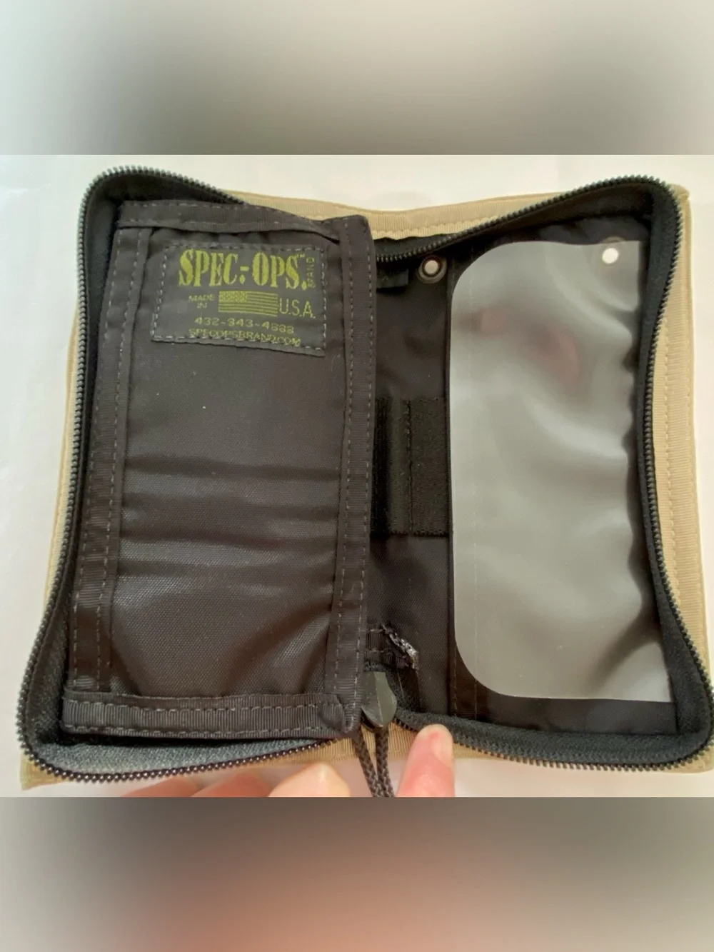 Spec.-Ops Canvas Tactical Wallet in Desert Camo